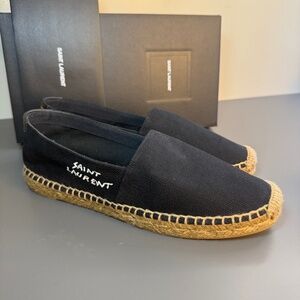 NWT Authentic YSL Saint Laurent Espadrilles Size 38 Canvas